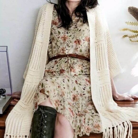 Good Hart Matilda Jane West Lynn Boho Floral Swiss Dot Midi Maxi Dress Size XL - Picture 1 of 11